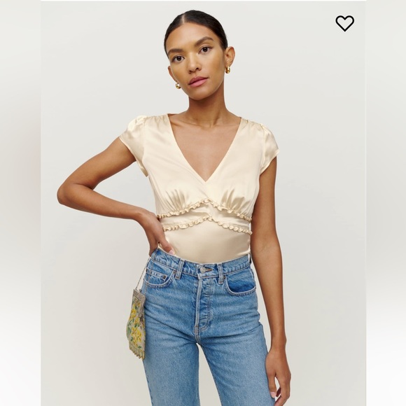 Reformation Tops - Reformation Levi Silk Blouse Top 0 NEW with Tags
